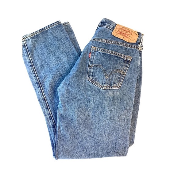Reposhing Levi's 501 Button Fly Straight Leg Jeans* Size 29x30 * Blue * EUC - Picture 6 of 10
